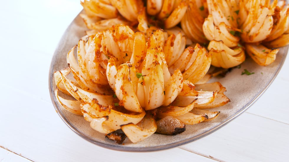 flores de cebolla a la parrilla
