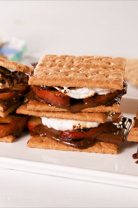 grilled peach smores