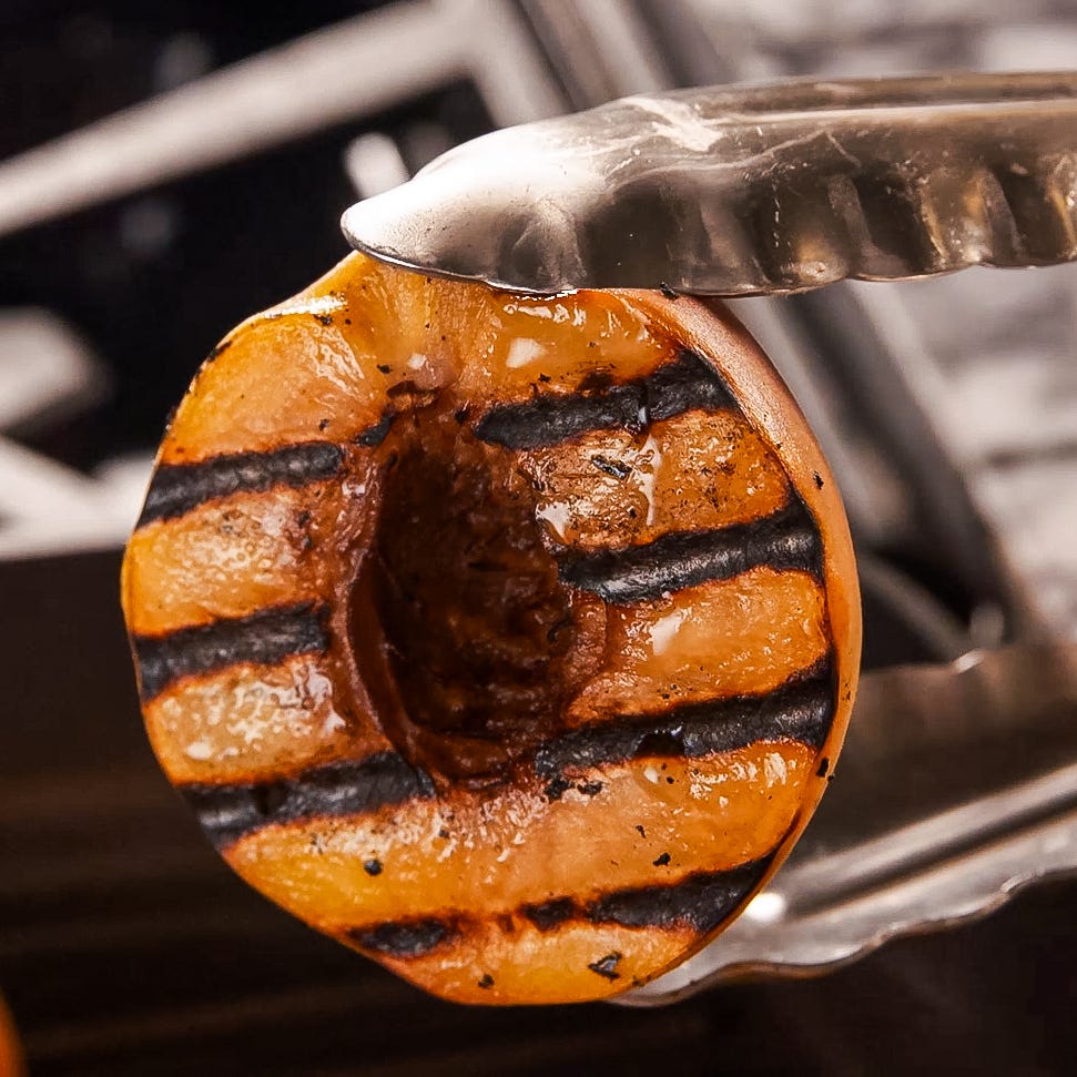 grilled peaches steps
