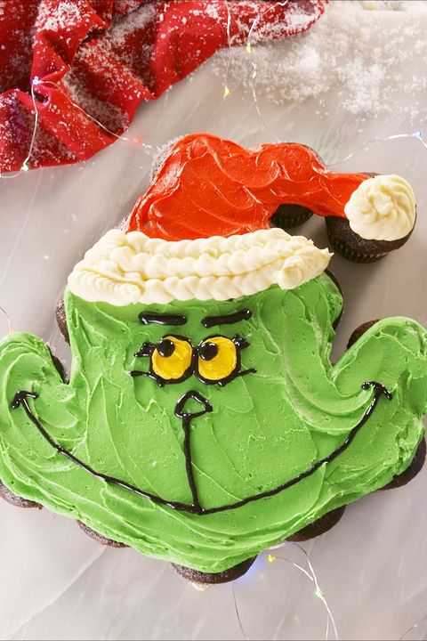 grinch pullapart cupcakes