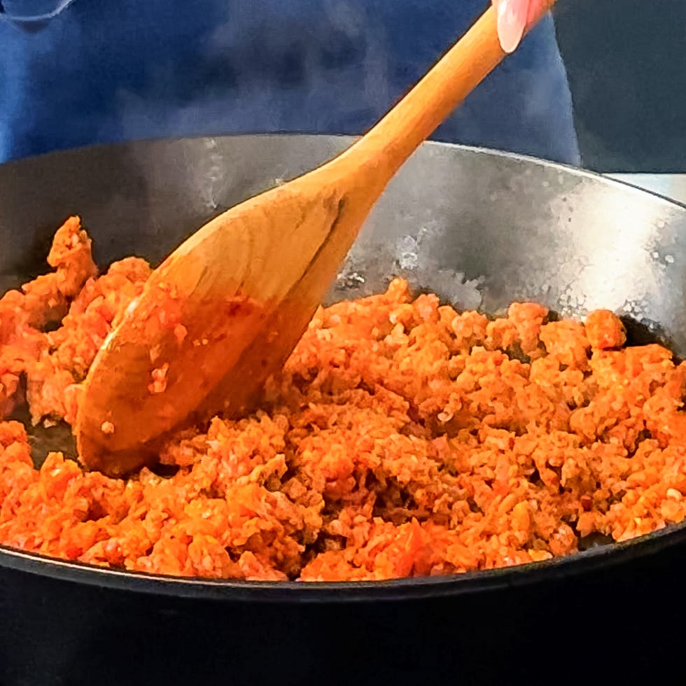 maque choux with sausage