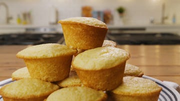 pile of maple cornbread muffins