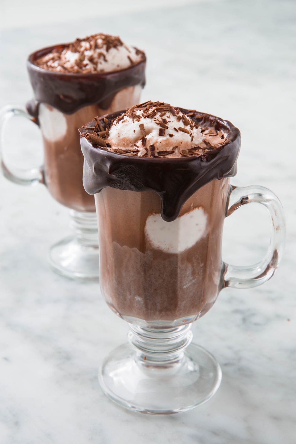 hot chocolate ice cream floats