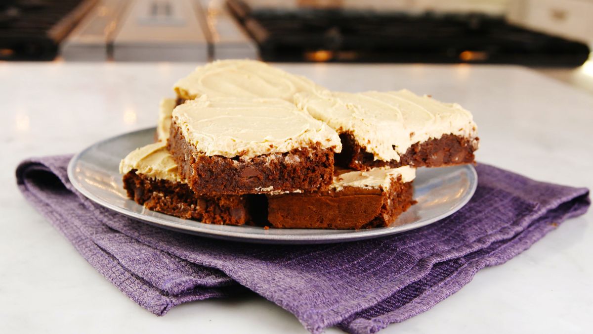 preview for CBD Brownies With Peanut Butter Frosting = Chillest Dessert Ever