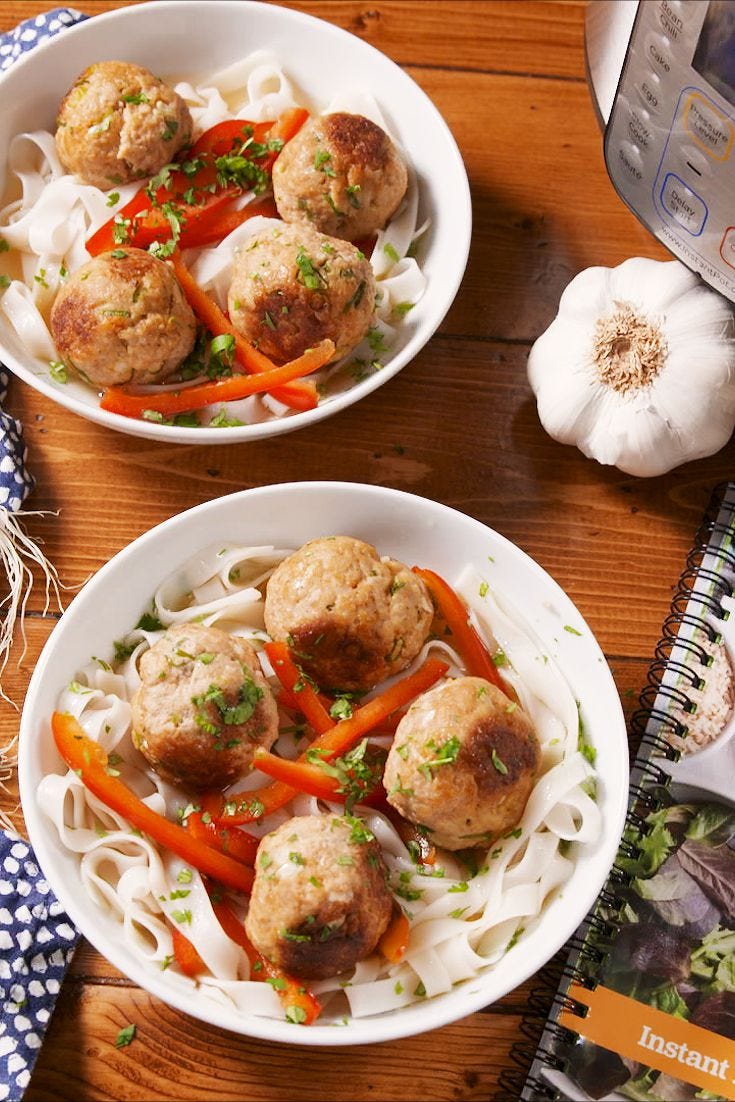 instant pot thai turkey meatballs