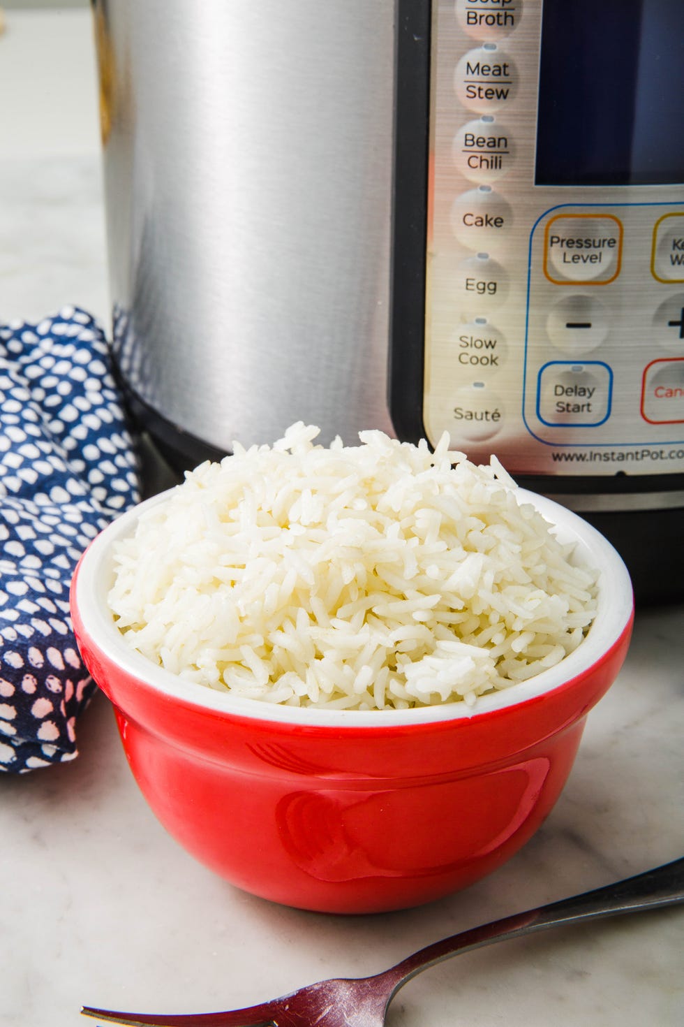 arroz blanco en la olla exprés