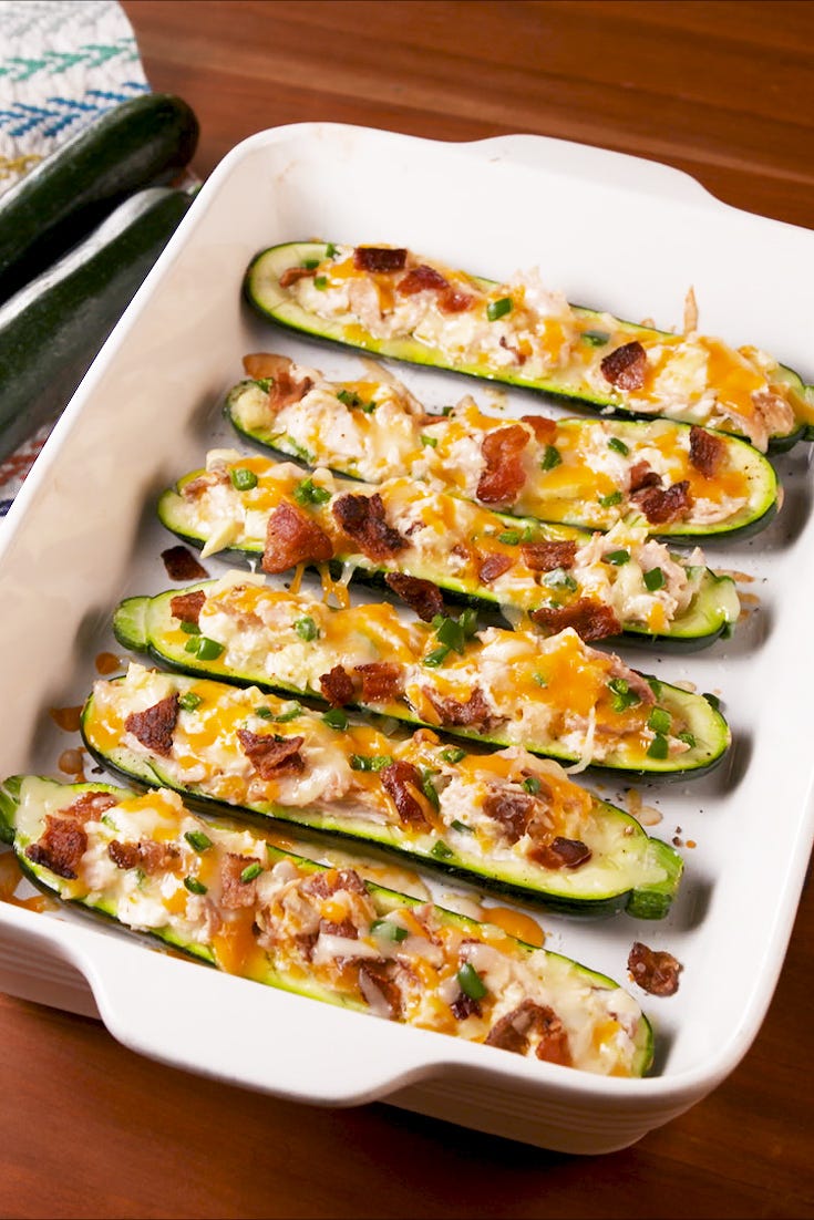 Best Jalapeño Popper Zucchini Boats Recipe How To Make Jalapeño Popper Zucchini Boats 6664