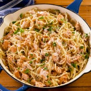 lemon butter salmon pasta delishcom