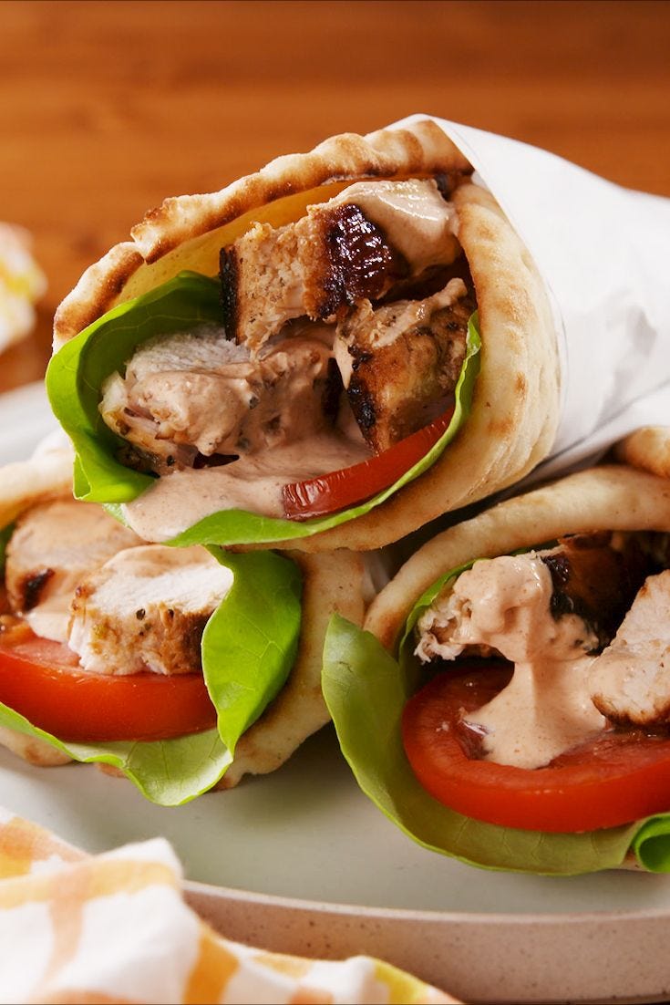 lemon chicken wraps