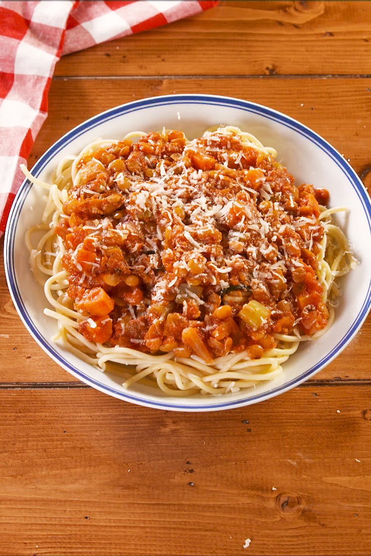 lentil bolognese delishcom