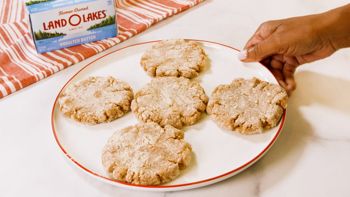 preview for Brown Butter-Chai Spice Crinkle Cookies | Delish + Land O'Lakes