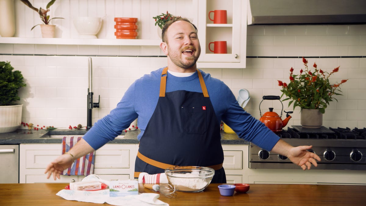 preview for Indulgent Eats: Candy Cane Cookies | Delish + Land O'Lakes