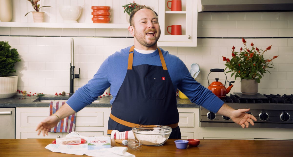 Video player poster image preview for Indulgent Eats: Candy Cane Cookies | Delish + Land O'Lakes