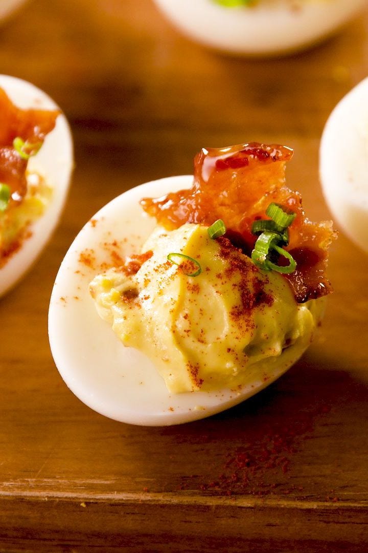 maple bacon deviled eggs