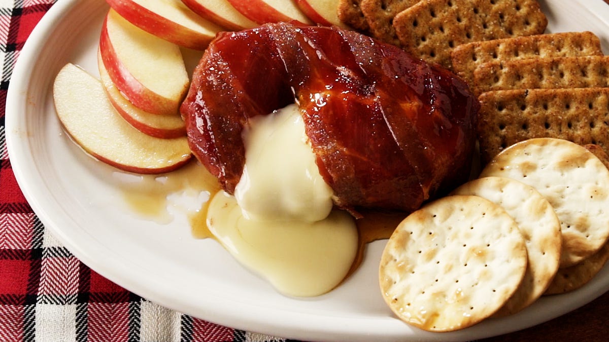 Video player poster image preview for Maple Prosciutto Baked Brie | Delish + Supreme Cheese