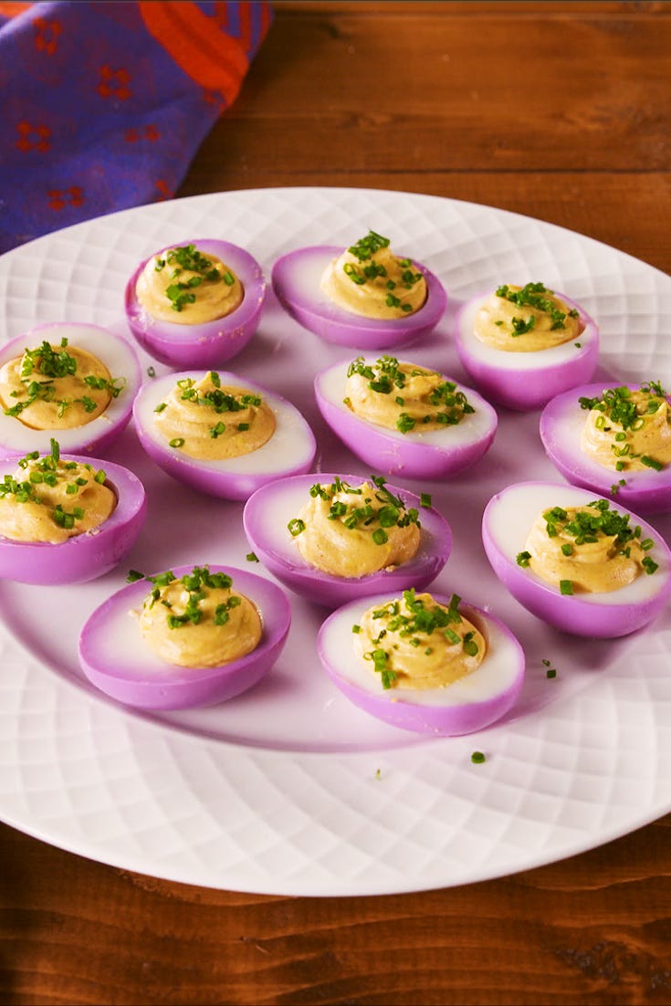 mardi gras deviled eggs