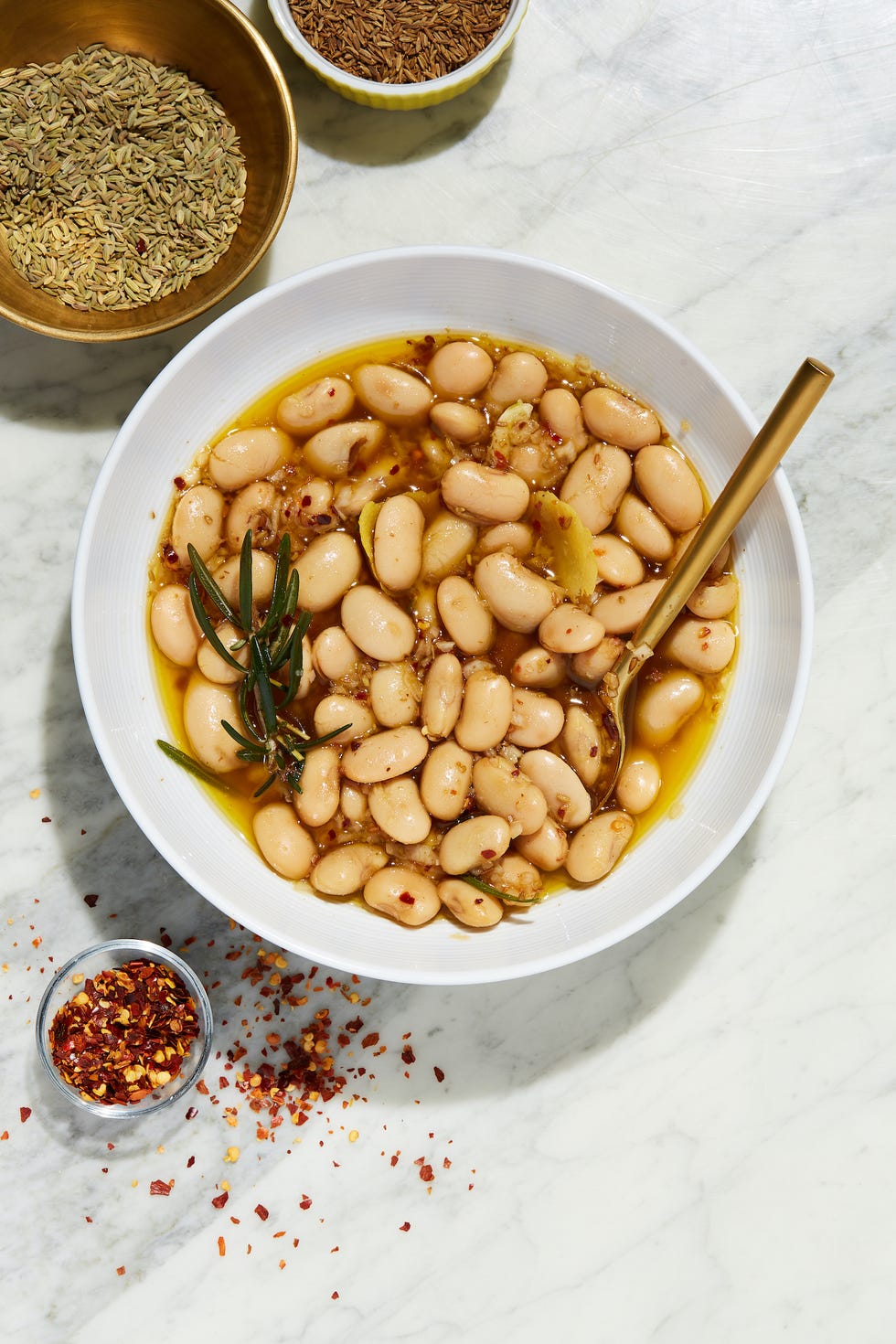 garlicky marinated white beans delish