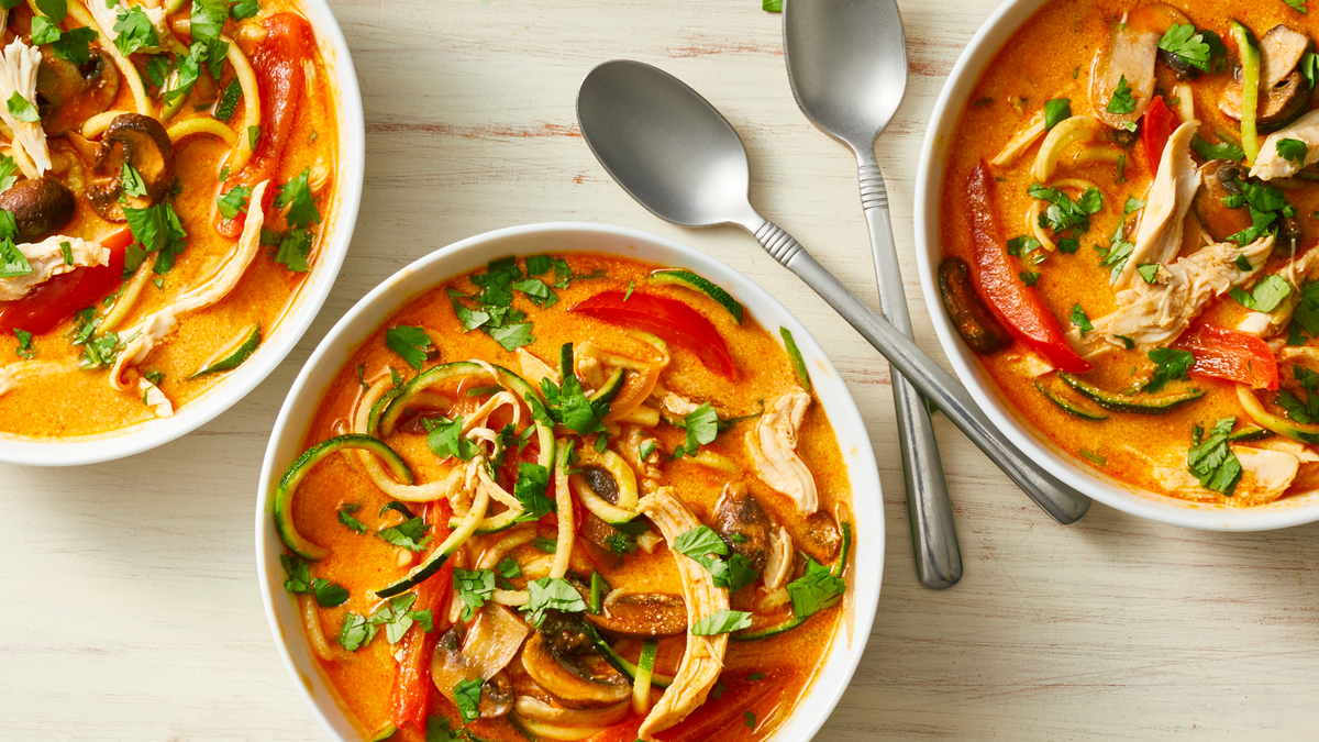 Video player poster image preview for Coconut Zoodle Soup