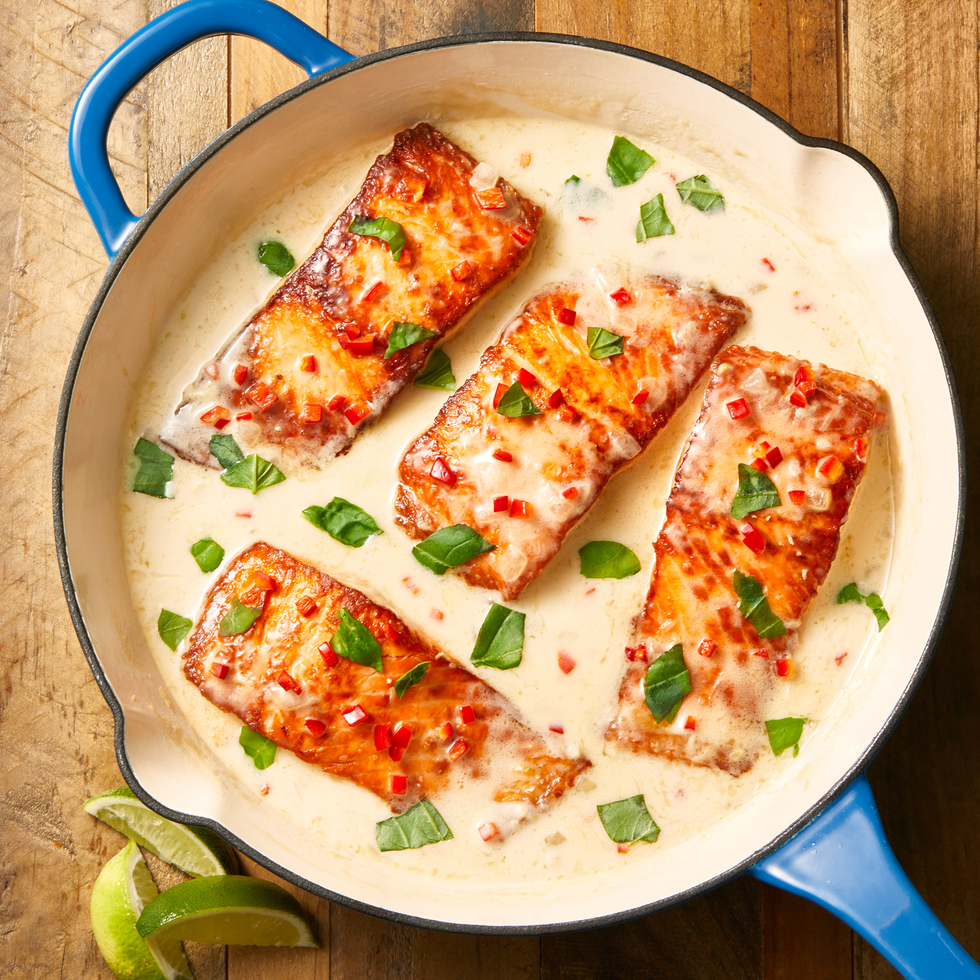 Creamy Coconut Lime Salmon - Delish.com