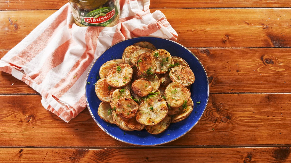 preview for These Oven Fried Pickle Potato Chips Are The Ultimate Snack Food