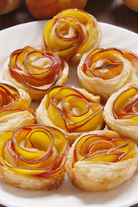 sugar free desserts   peach roses