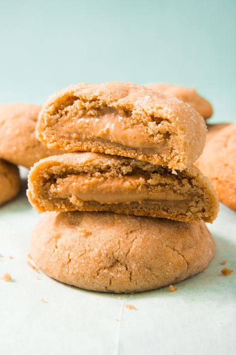 peanut butter stuffed cookies delishcom