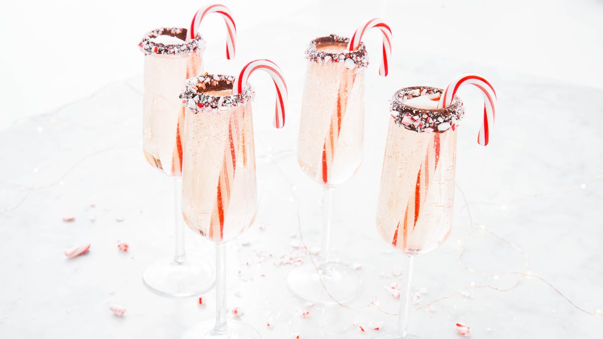 Video player poster image preview for These Peppermint Bark Mimosas Have The MOST Holiday Cheer