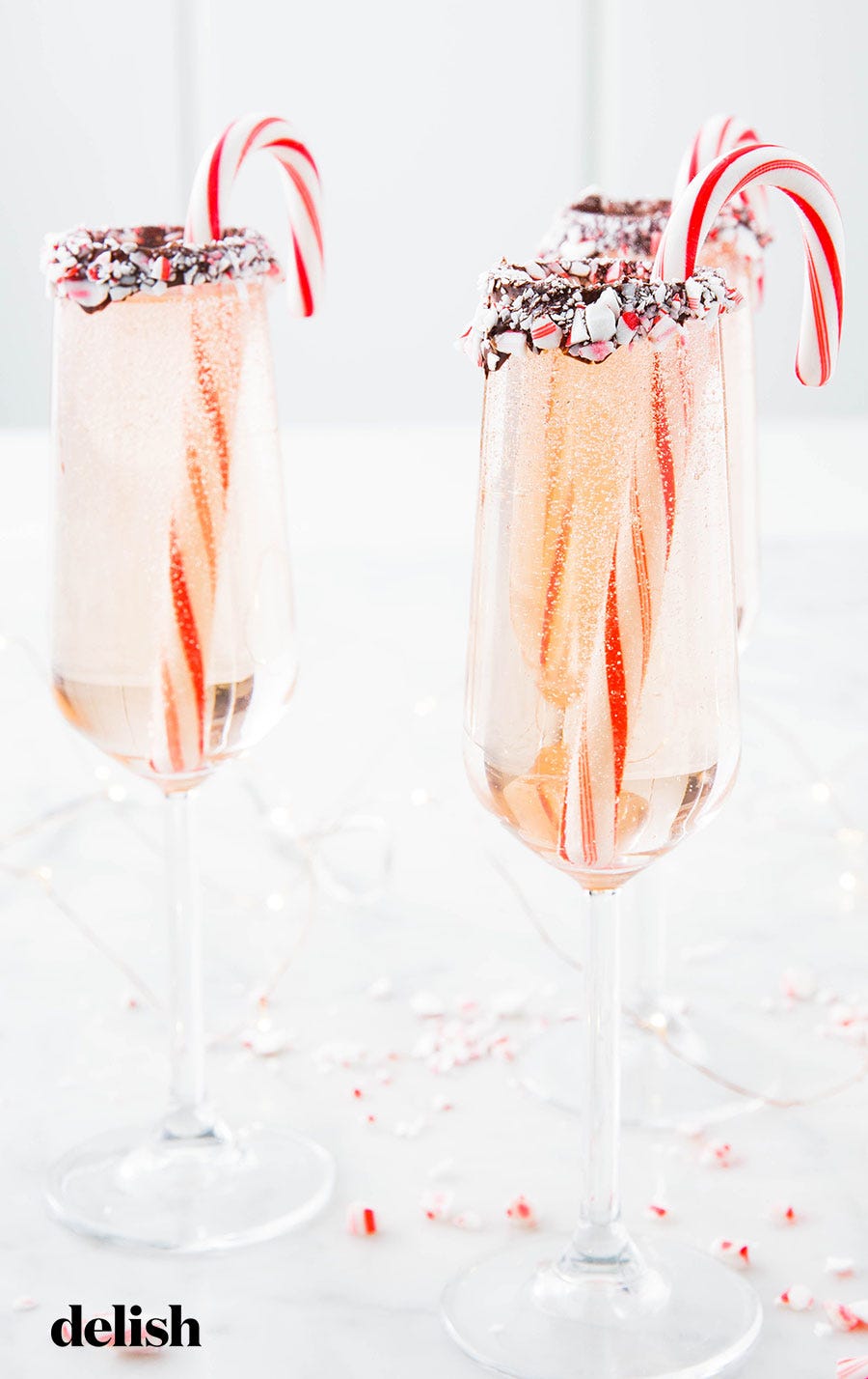 peppermint bark mimosas
