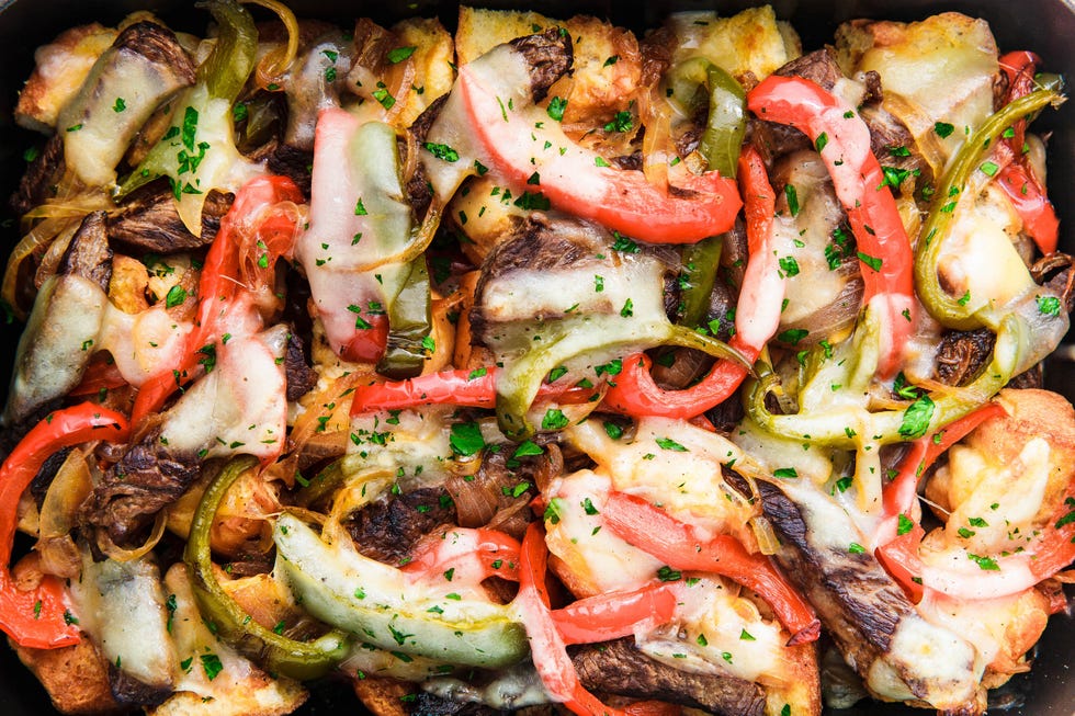Philly Cheesesteak Casserole horizontal — Delish.com
