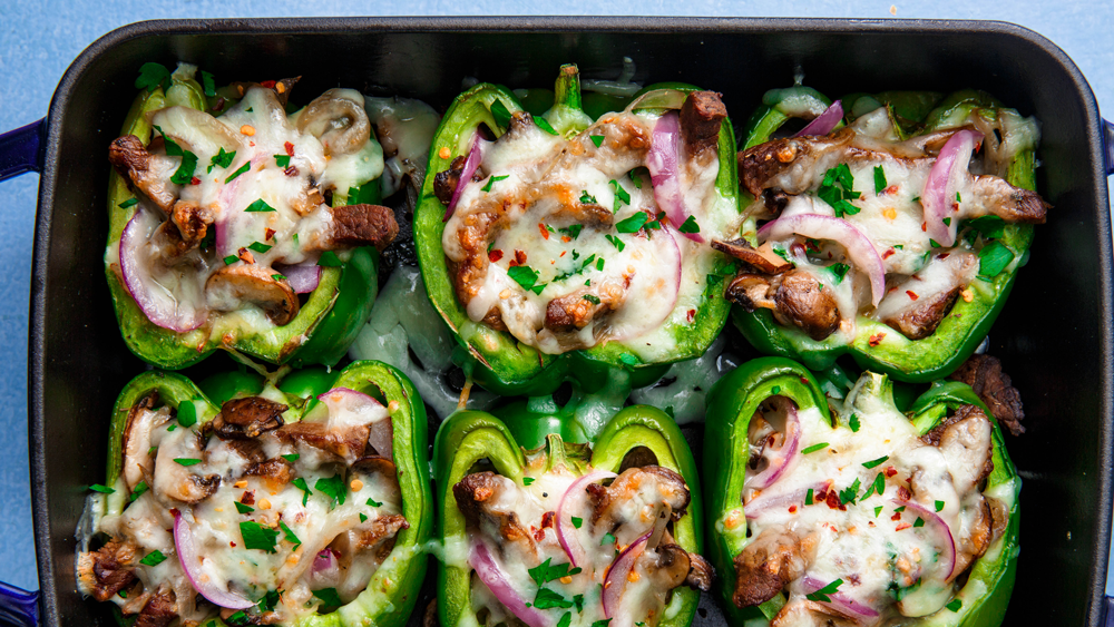 Best Cheesesteak Stuffed Peppers How To Make Cheesesteak Stuffed Peppers