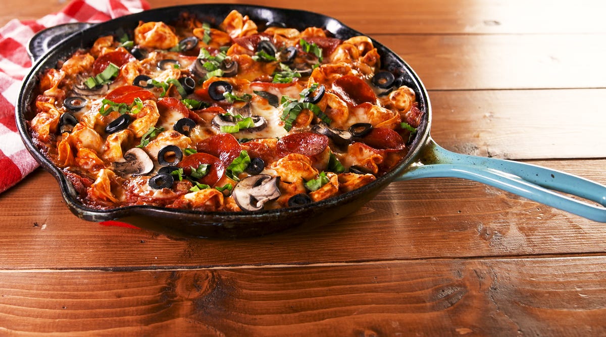 Video player poster image preview for Pizza Tortellini Bake Is The Cheesiest Pasta Ever