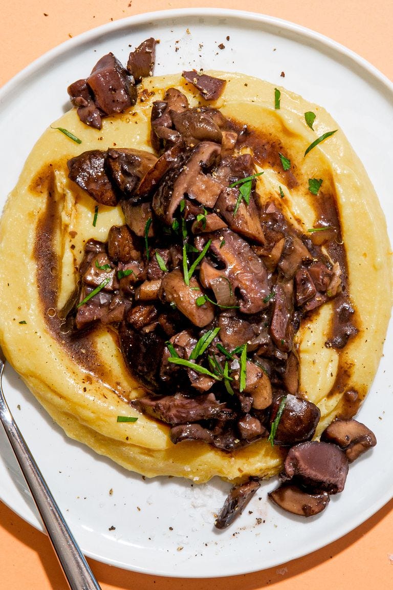 polenta with wild mushroom ragu
