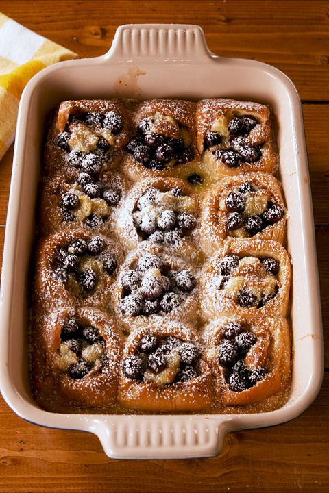 pull apart blueberry bread pudding