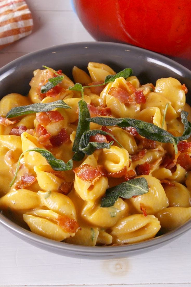 pumpkin bacon mac and cheese