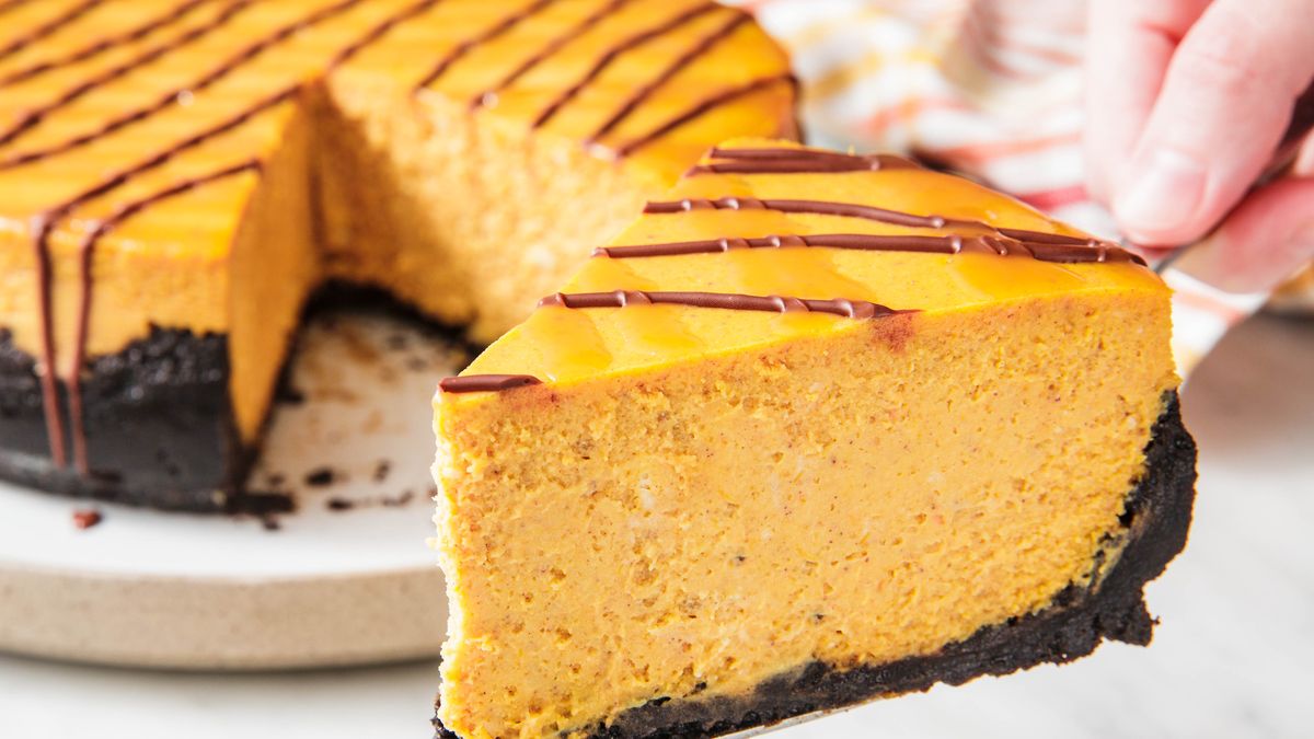 preview for Chocolate Pumpkin Cheesecake Will Make Your Guests Lose Their Minds