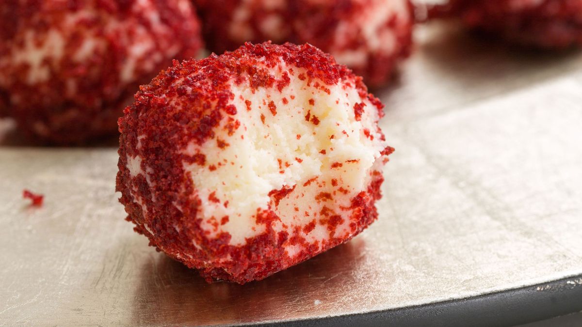 preview for These Red Velvet Cheesecake Bites Are Like Little Balls Of Heaven