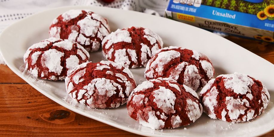 Red Velvet Crinkle Cookies