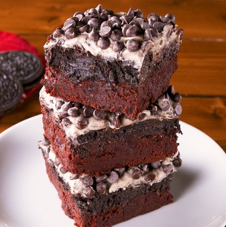 Best Red Velvet Oreo Brownies Recipe - How To Make Red Velvet Oreo Brownies