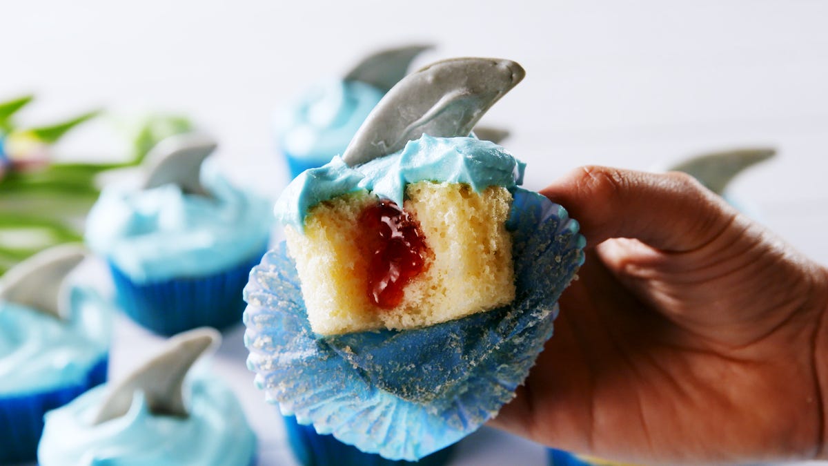 preview for Celebrate Shark Week With These Killer Shark Attack Cupcakes