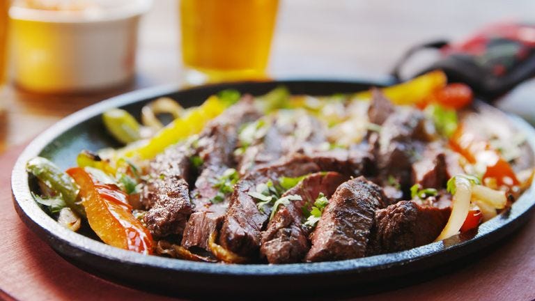 Sizzling Steak Fajitas horizontal