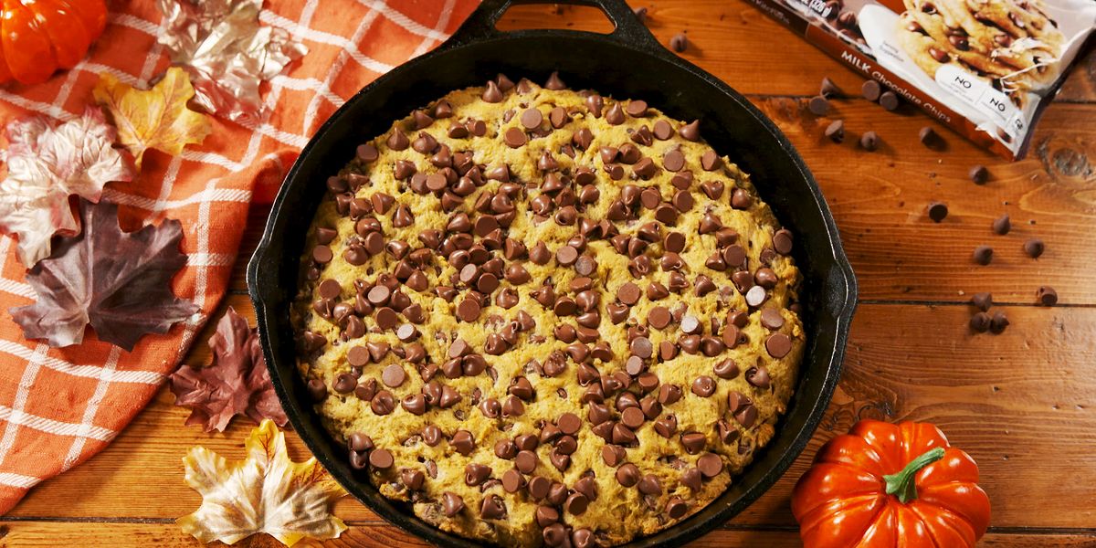 This Pumpkin Chocolate Chip Skillet Cookie Is Dangerously Good