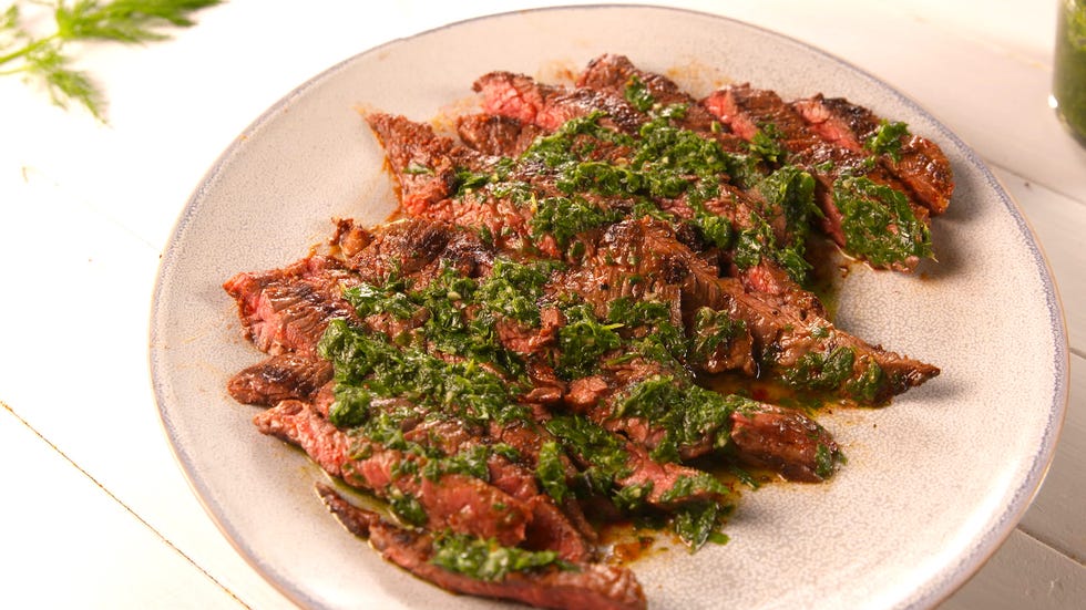Grilled skirt steak 