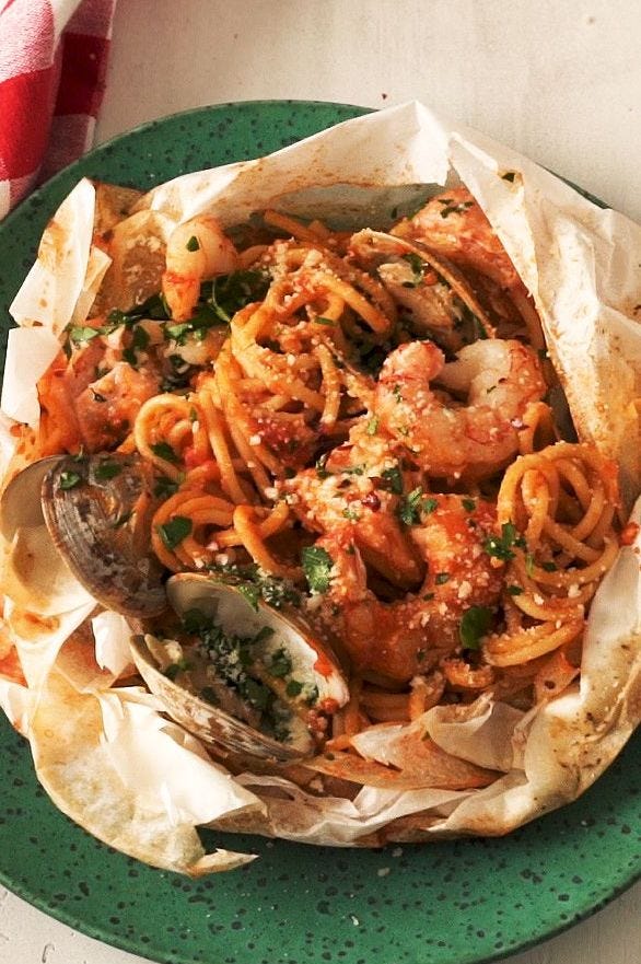 spaghetti en papillote