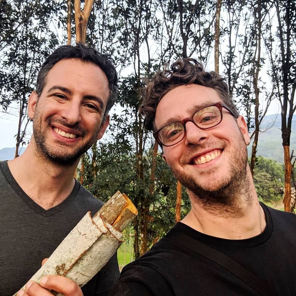 burlap  barrel co founders ori zohar and ethan frisch in the cinnamon fields of quang nam, vietnam