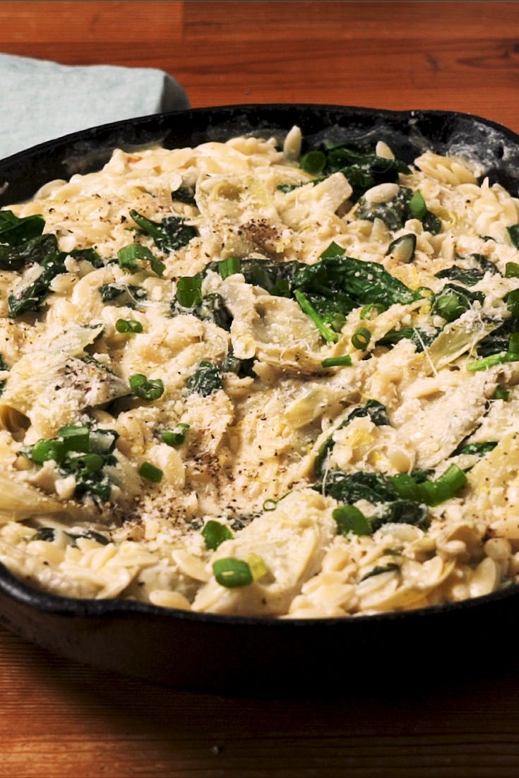 spinach artichoke orzo