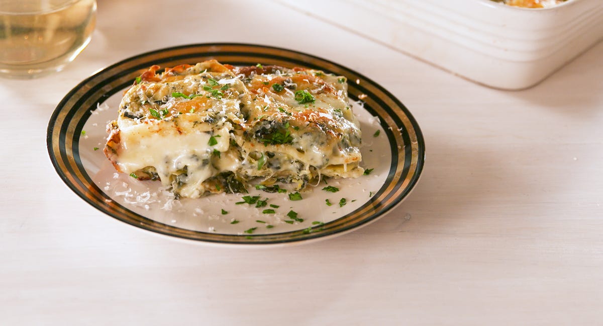 Video player poster image preview for This Spinach Artichoke Ravioli Bake Puts Lasagna To Shame