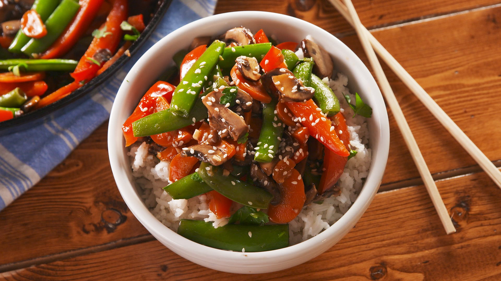 Sesame-Ginger Vegetable Stir-Fry - How To Make Sesame Ginger Vegetable