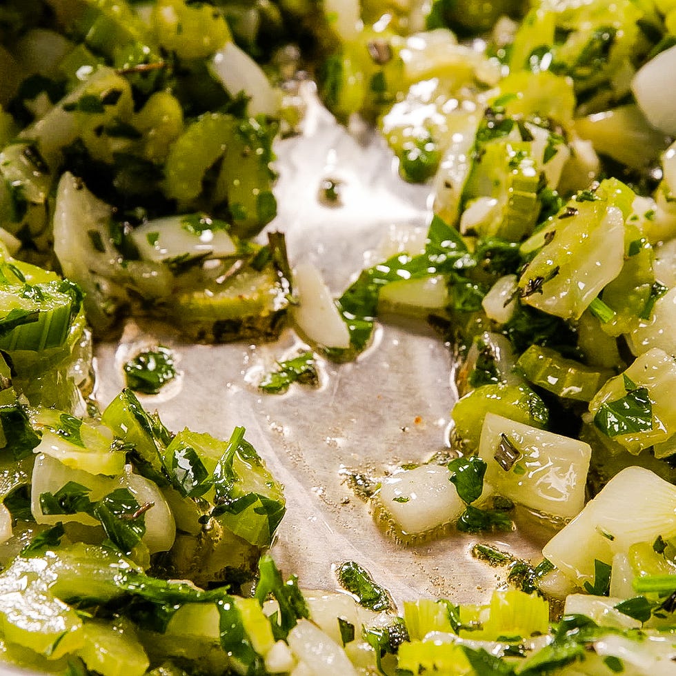 cooking aromatics for stuffing