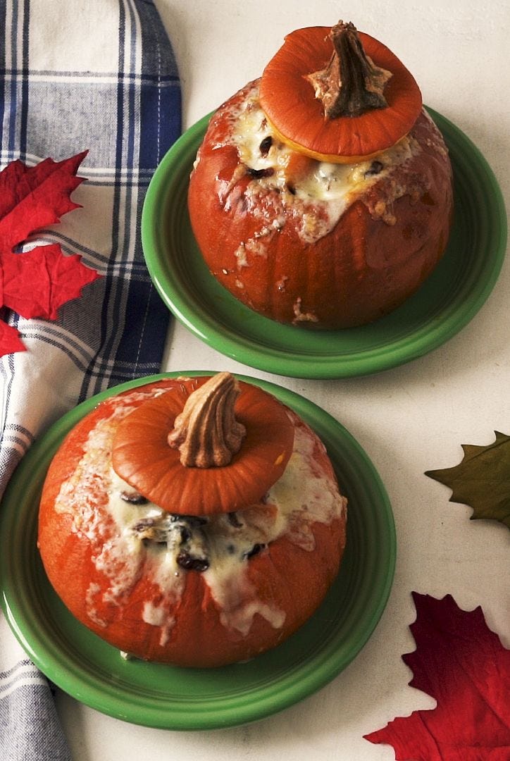 stuffing stuffed pumpkins