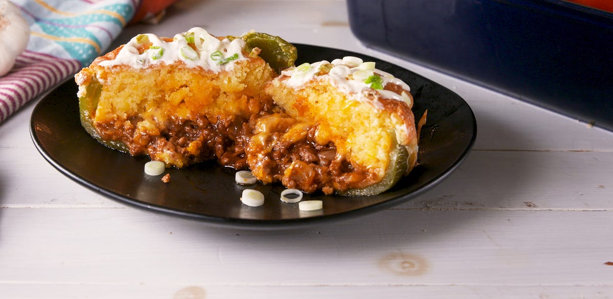 Video player poster image preview for Tamale Pie Stuffed Peppers = Everything We Love In One Place